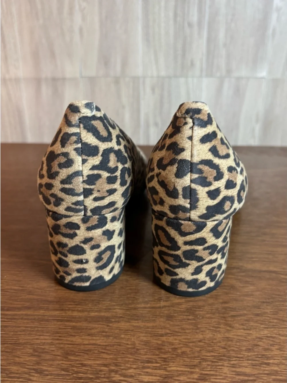 Easy Spirit Evolve Leopard Print Block Heel Pumps - Tan/Black Size 7.5